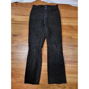 Joan Jett Suade Leather Black Pants Size 7/8